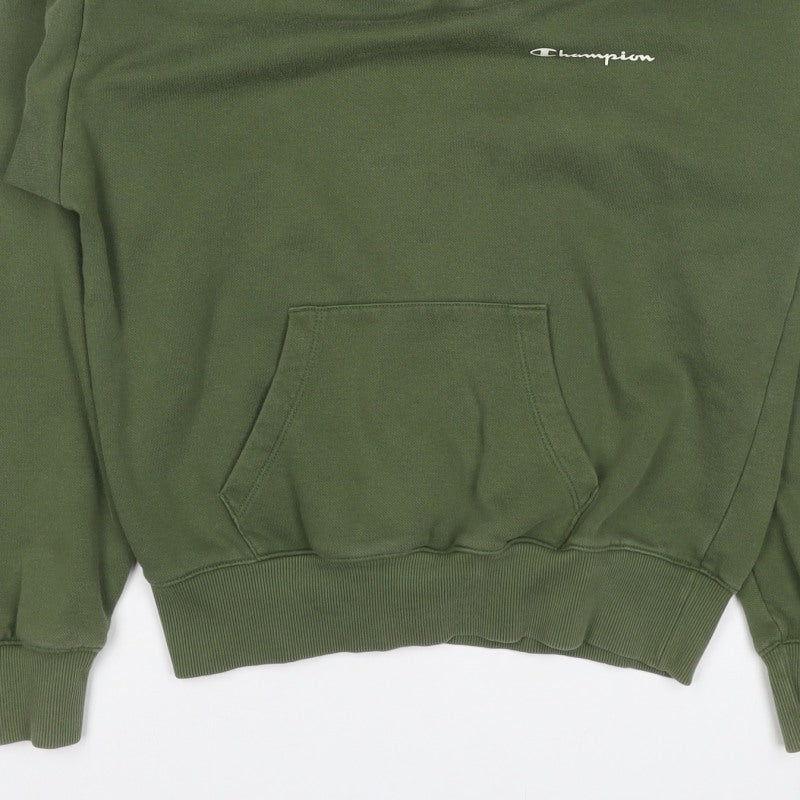 Champion Women’s Green Small Pullover Logo Hoodie Fleece Pocket