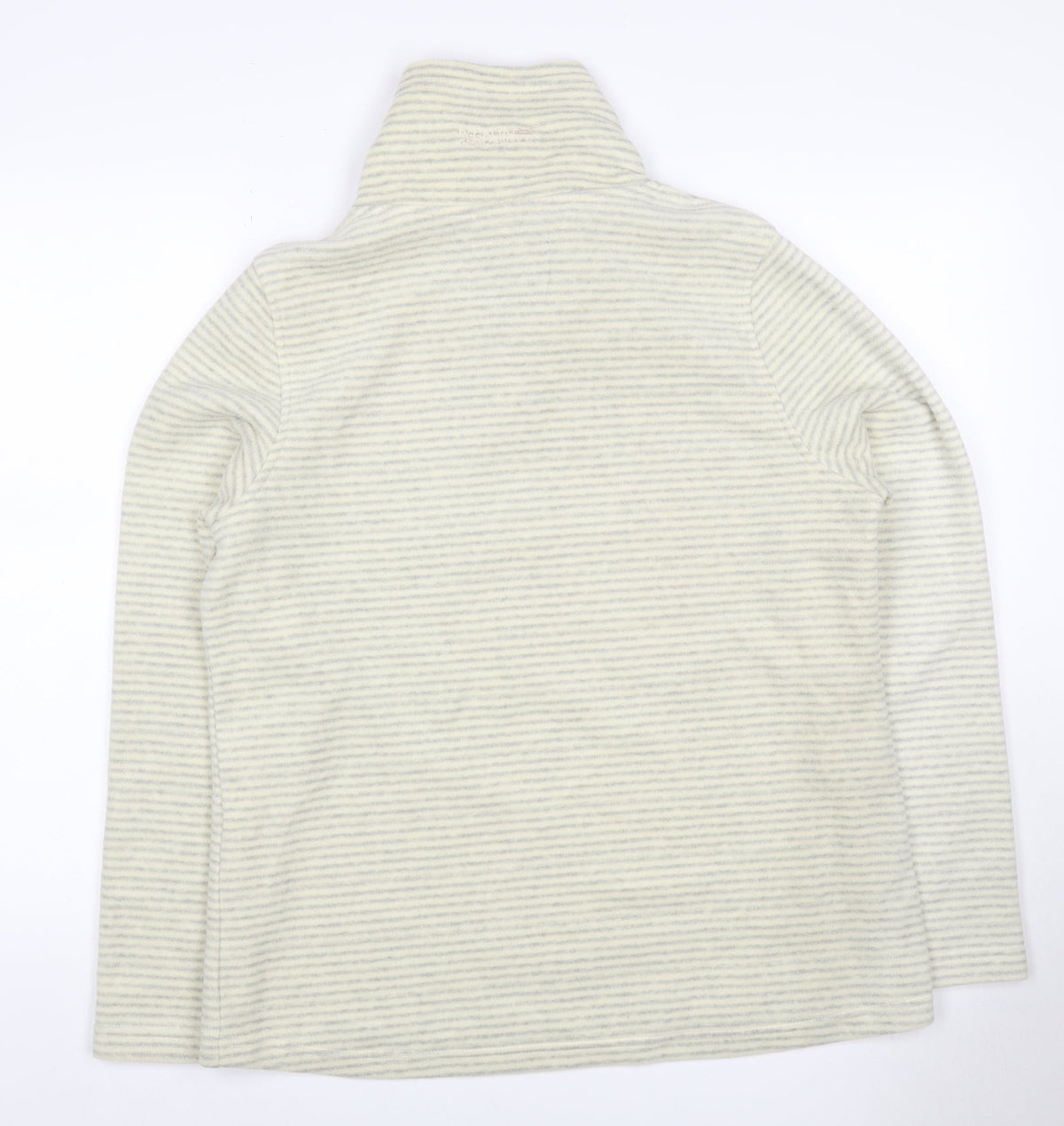 Regatta Women’s Ivory Grey Striped UK 16 1/4 Zip Fleece Sweatshirt