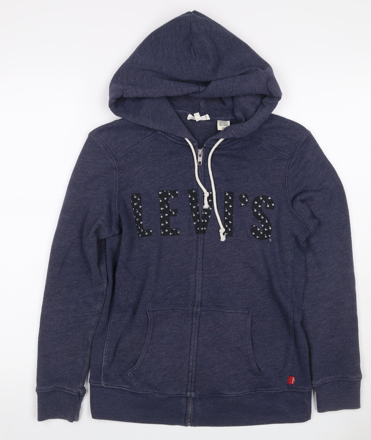 Levi's Women’s Blue Full Zip Hoodie Size S Logo Fleece