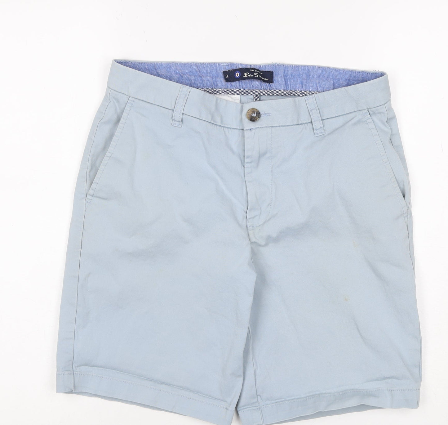 Ben Sherman Men’s Blue Chino Shorts Size 32 Cotton Stretch