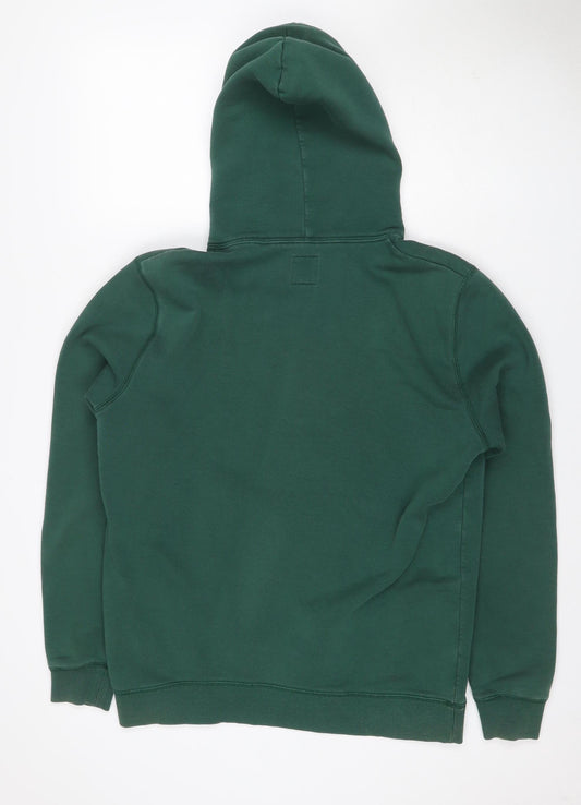 Jack Wills Men’s Green M Pullover Hoodie Logo Graphic Fleece