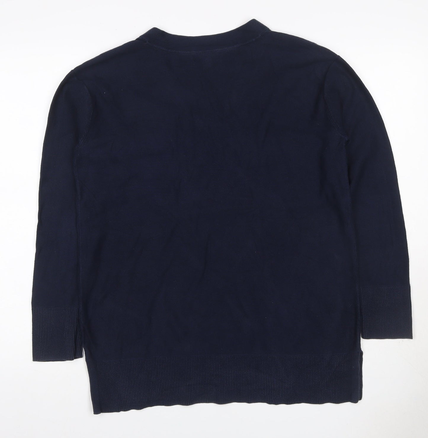 Tommy Hilfiger Men’s Blue M V-Neck Cotton Knit Pullover Jumper
