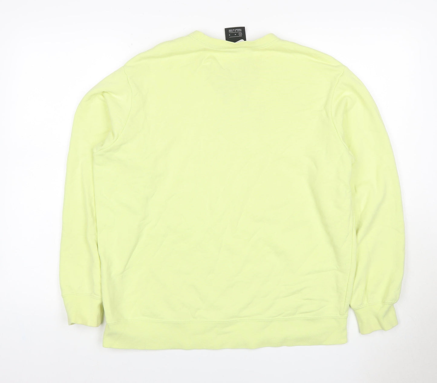 Nike Women Yellow M Pullover Sweatshirt Rainbow Logo Crew Neck