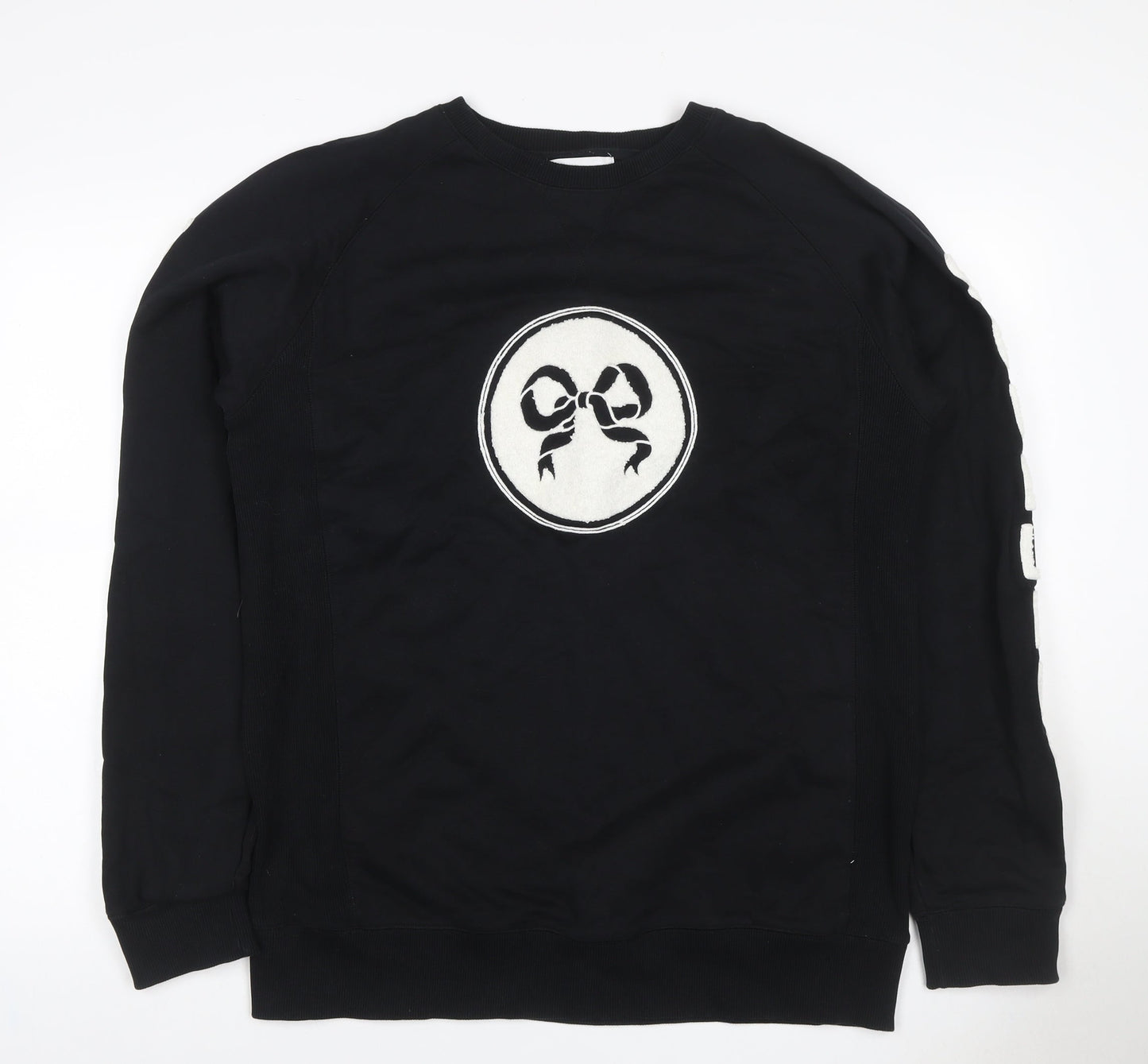Soulland Women’s Black XL Logo Graphic Raglan Sweatshirt