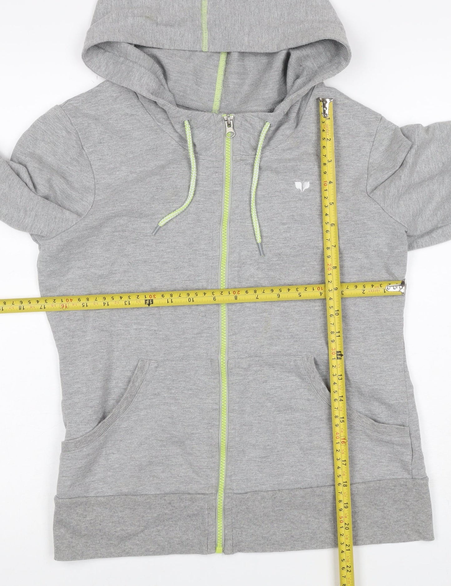 Pure Simple Sport Women Grey Size 12 Full Zip Hooded Hoodie