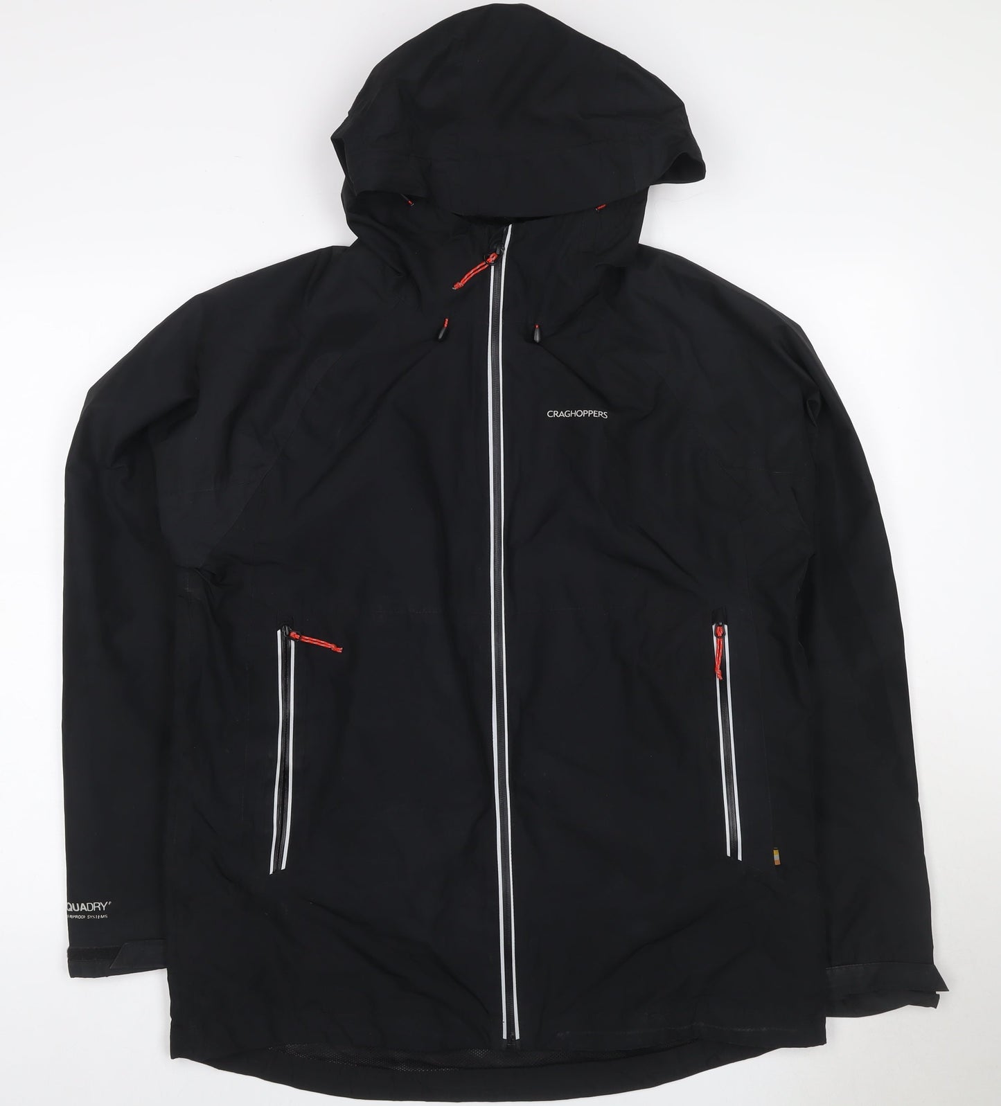 Craghoppers Men’s Black M Aquadry Waterproof Hooded Rain Jacket