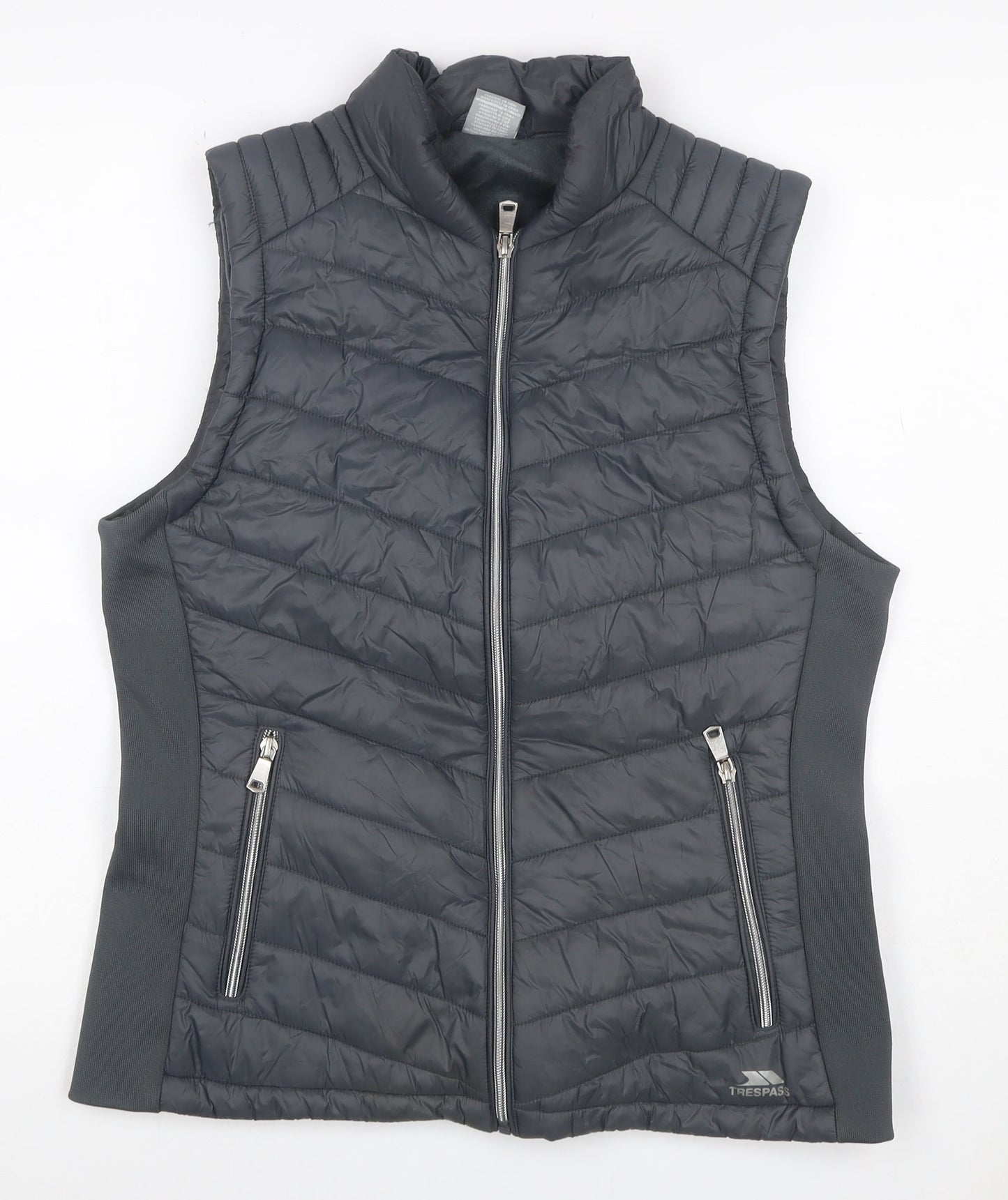 Trespass Women’s Grey UK 14 Quilted Puffer Bodywarmer Zip Gilet