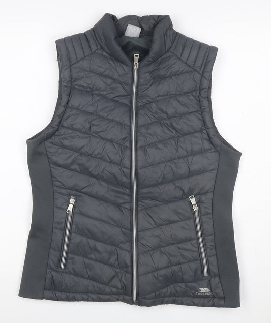 Trespass Women’s Grey UK 14 Quilted Puffer Bodywarmer Zip Gilet