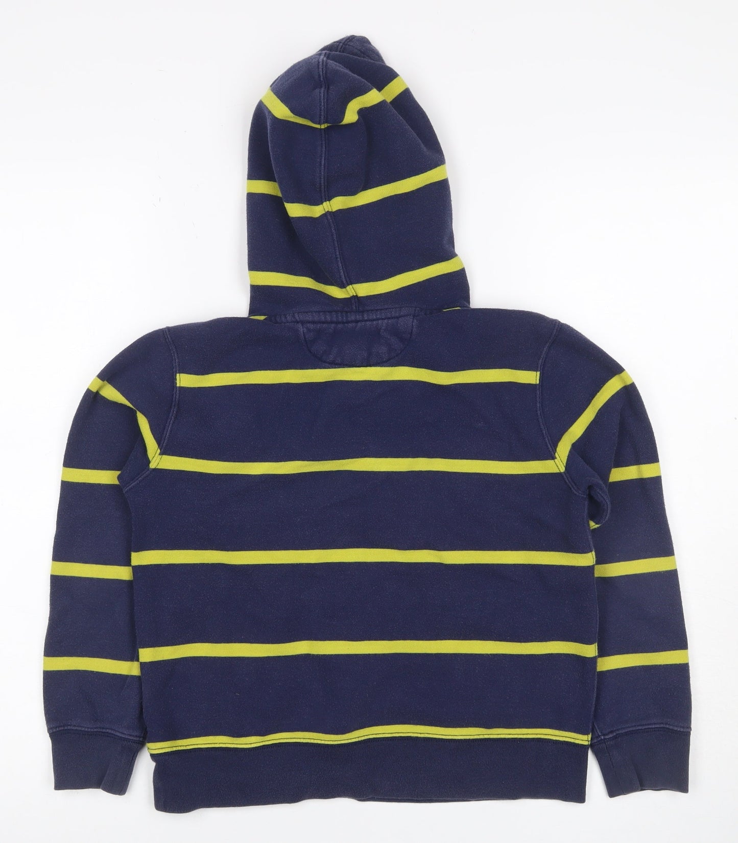 Polo Ralph Lauren Boys Blue Yellow Striped 1/4 Zip Hoodie M 10-12 Years