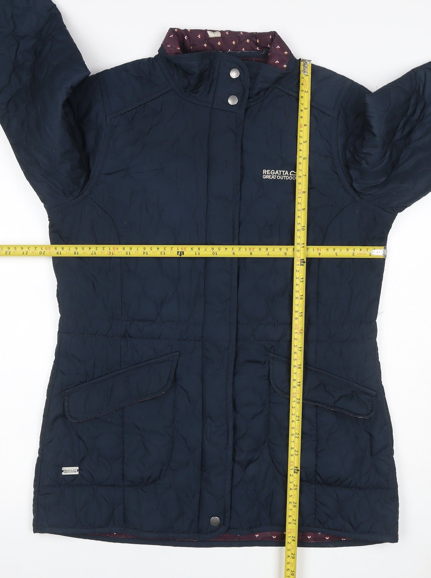 Regatta Women’s Blue UK 14 Quilted Mid-Length Jacket Floral Lined