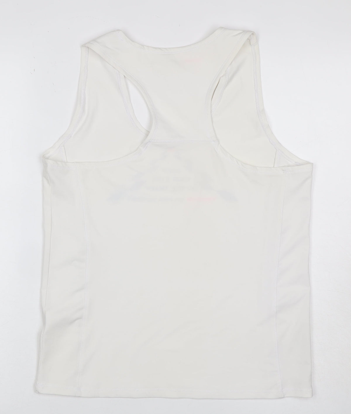 Vodafone McLaren Mercedes Women's White XL Racerback Racing Tank Top