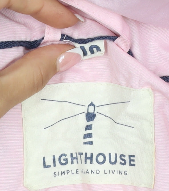Lighthouse Women's Pink Size 10 Beachcomber Hooded Waterproof Rain Jacket