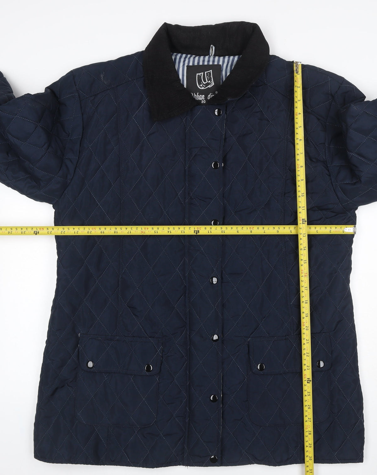 Urban Diva Women’s Blue Size 20 Quilted Mid-Length Coat