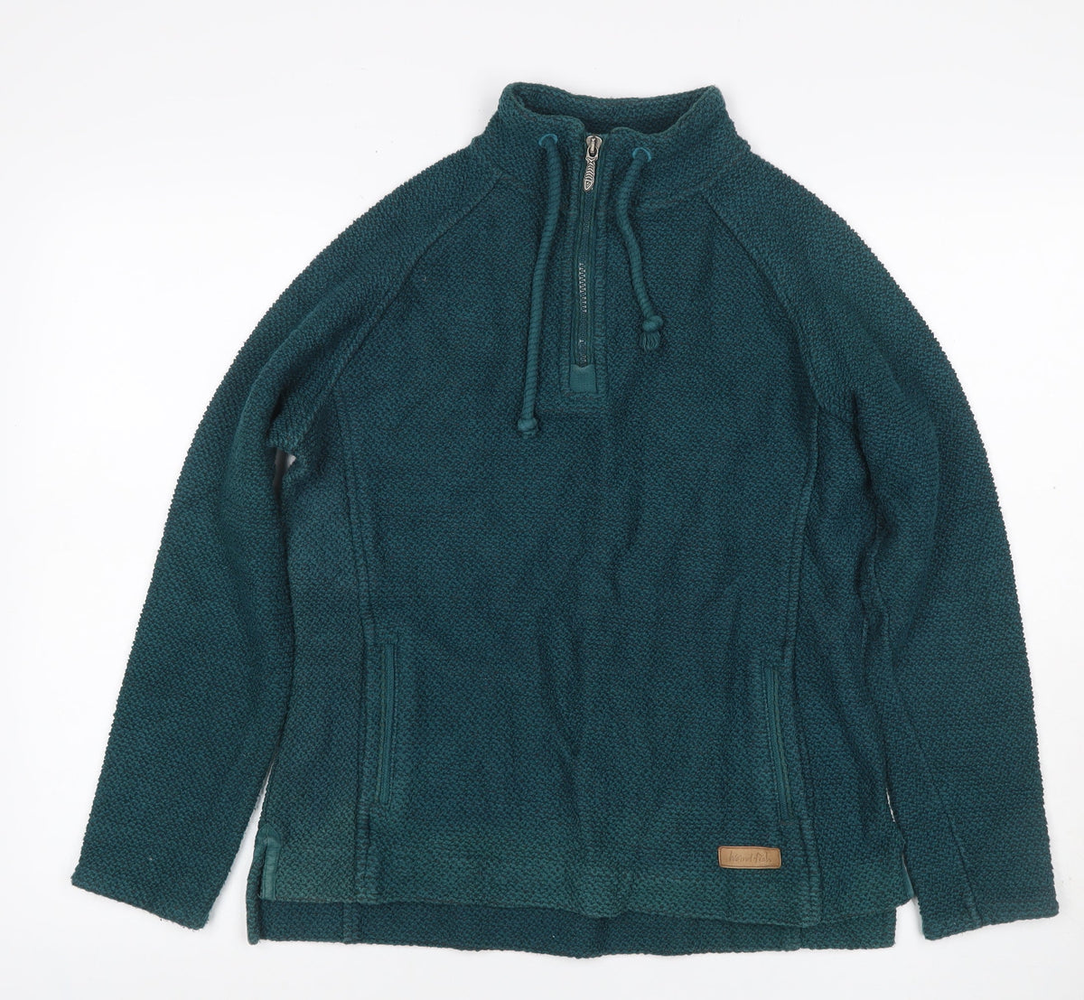 Weird Fish Women’s Green Size 12 Henley 1/4 Zip Sweatshirt