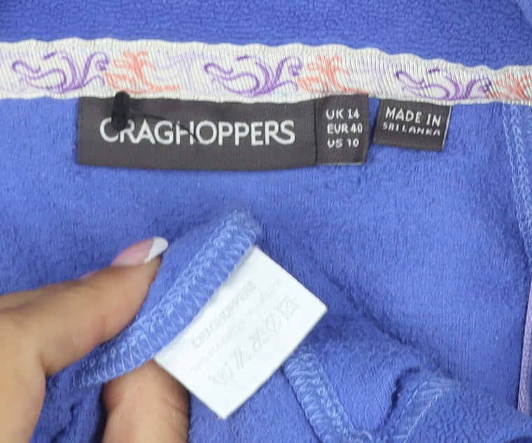 Craghoppers Women’s Blue UK 14 Half Zip Fleece Sweatshirt Hiking