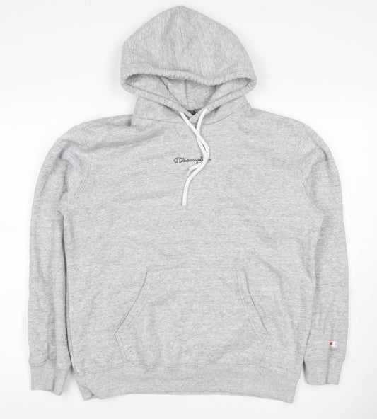 Champion Women’s Grey Logo Pullover Hoodie Size L