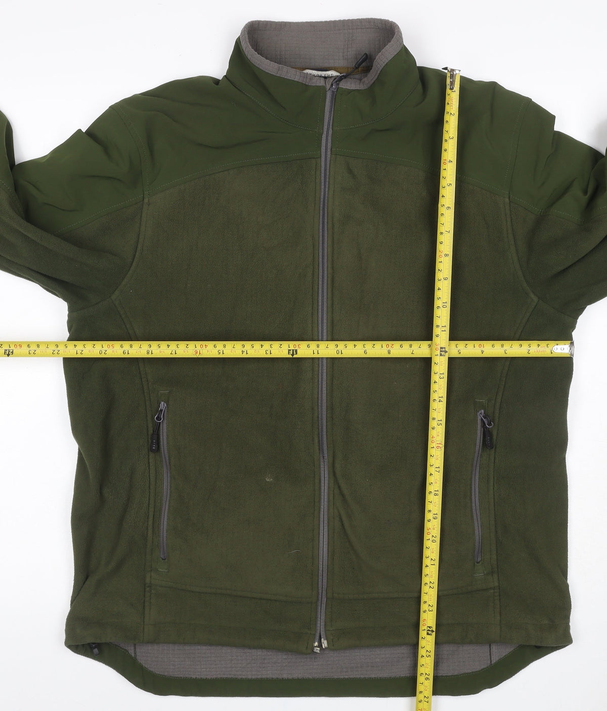 Lands' End Men Green M Softshell Fleece Full Zip Outdoor Jacket