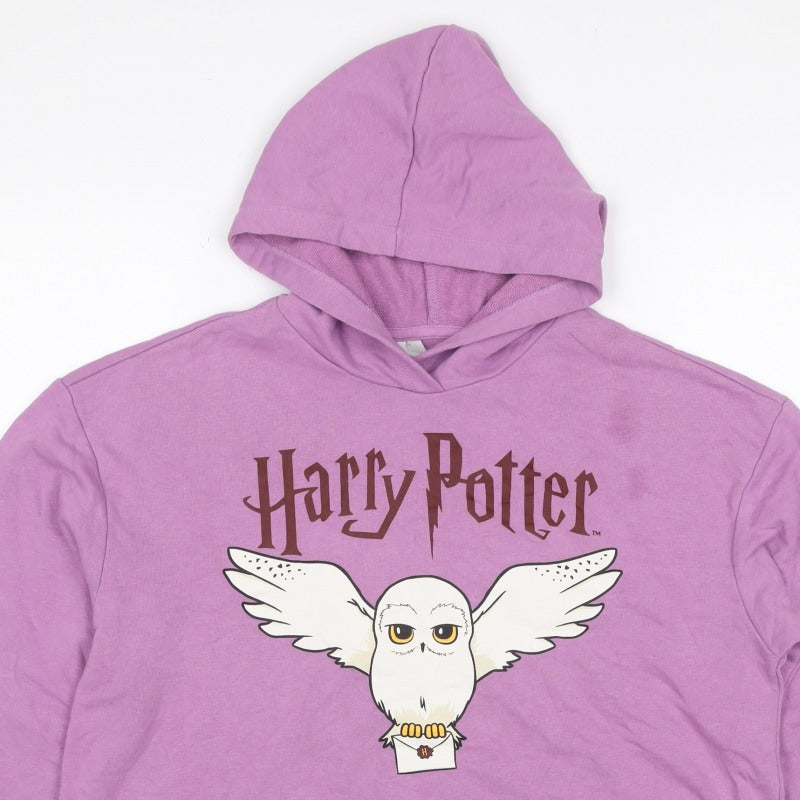 H&M Girls Purple 6 Years Harry Potter Hedwig Pullover Hoodie