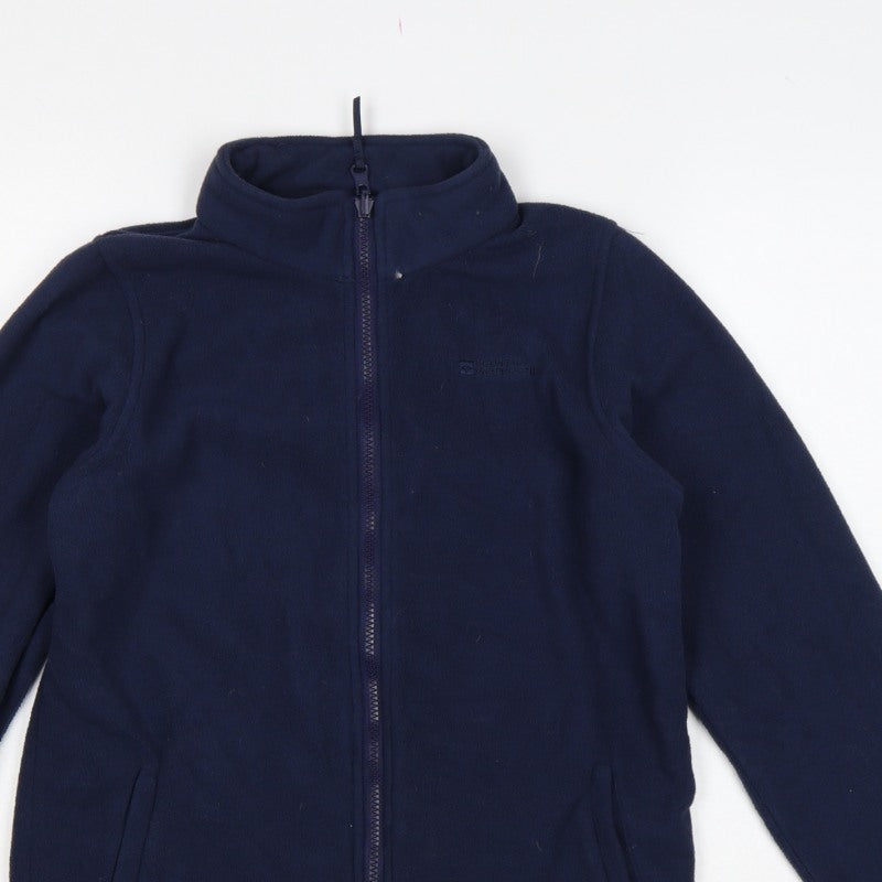 Mountain Warehouse Boys Blue 13 Years Fleece Full Zip Hiking Jacket