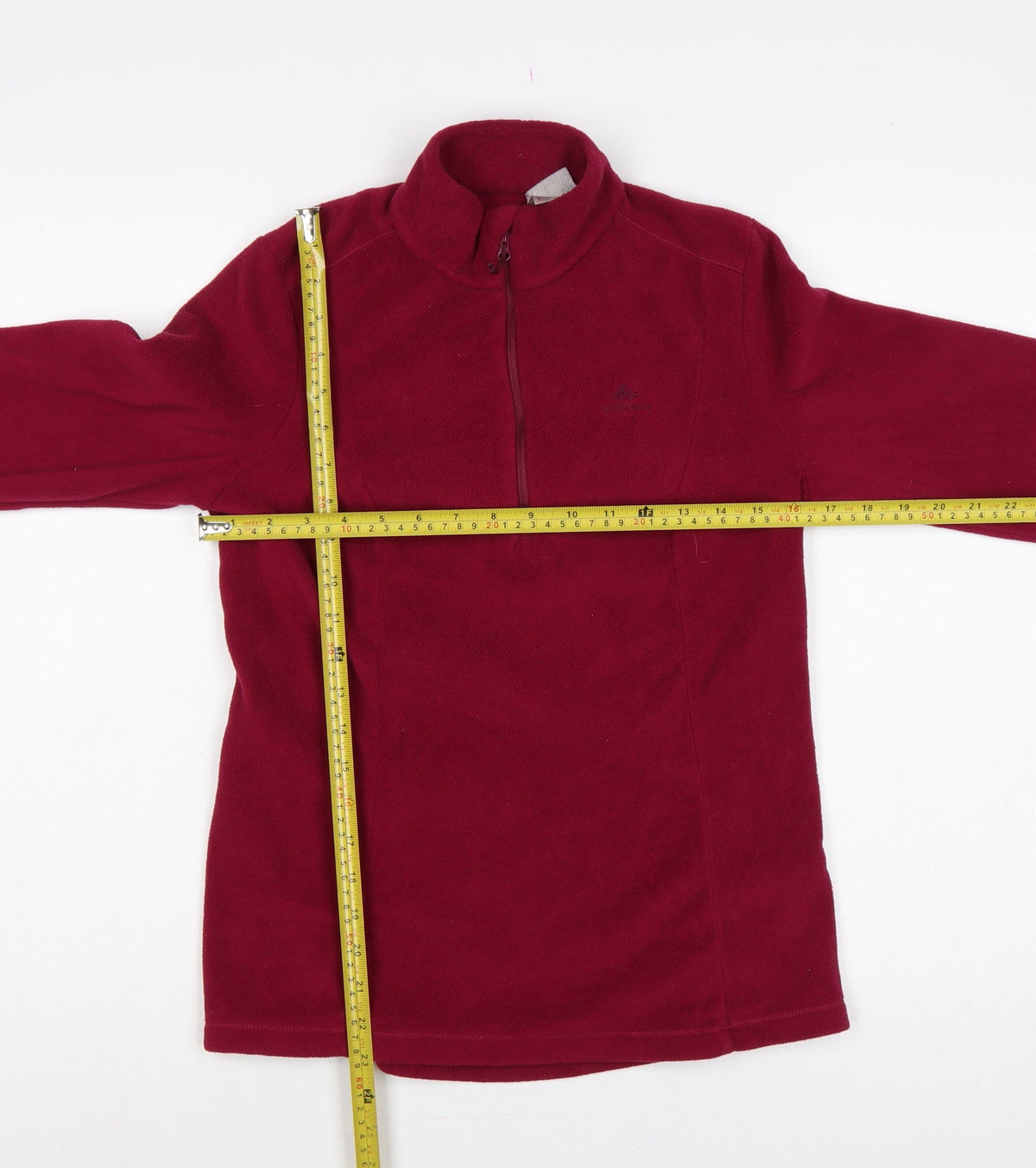 Decathlon Quechua Women’s Red M 1/2 Zip Fleece Pullover Sweatshirt