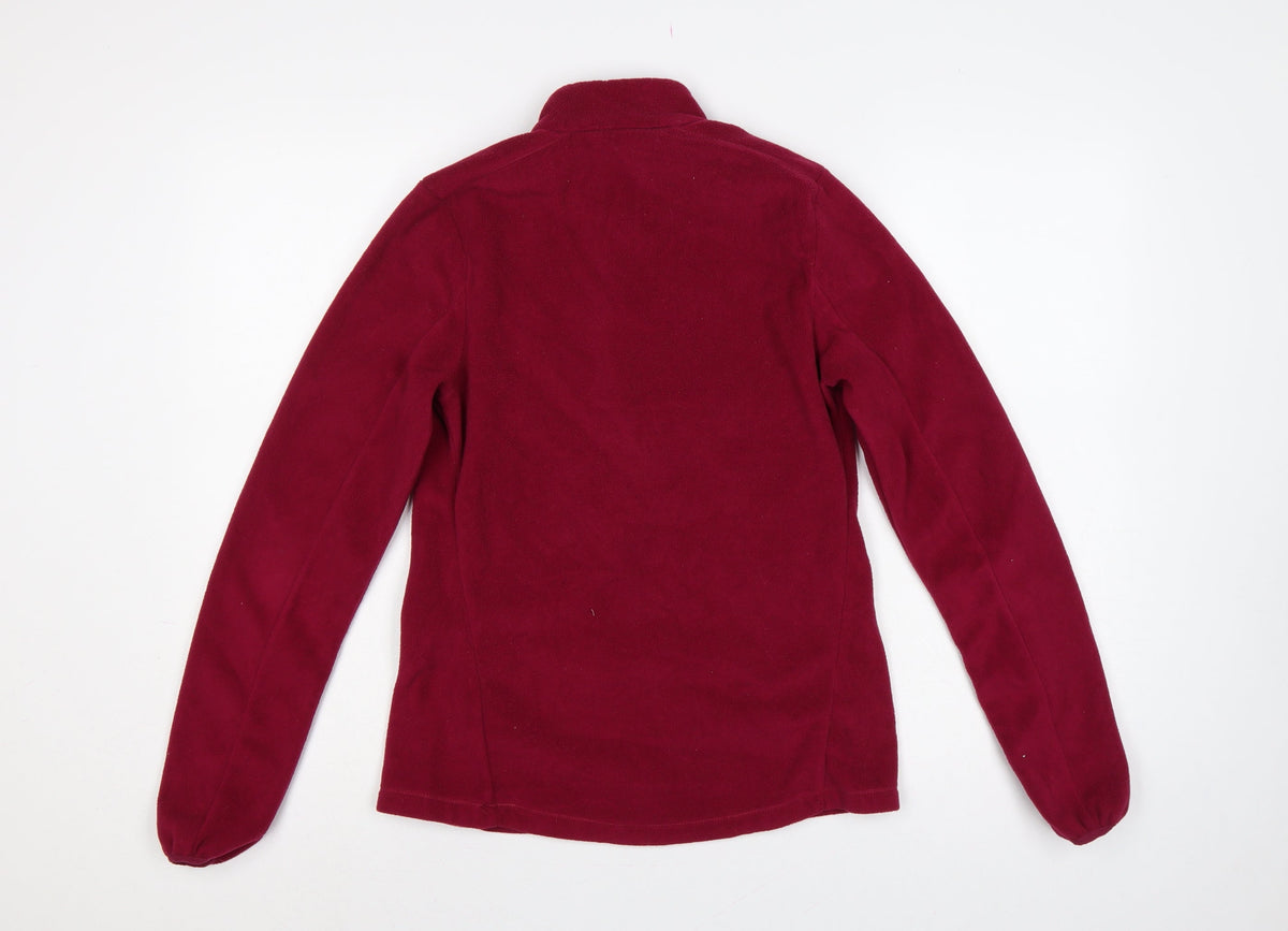 Decathlon Quechua Women’s Red M 1/2 Zip Fleece Pullover Sweatshirt