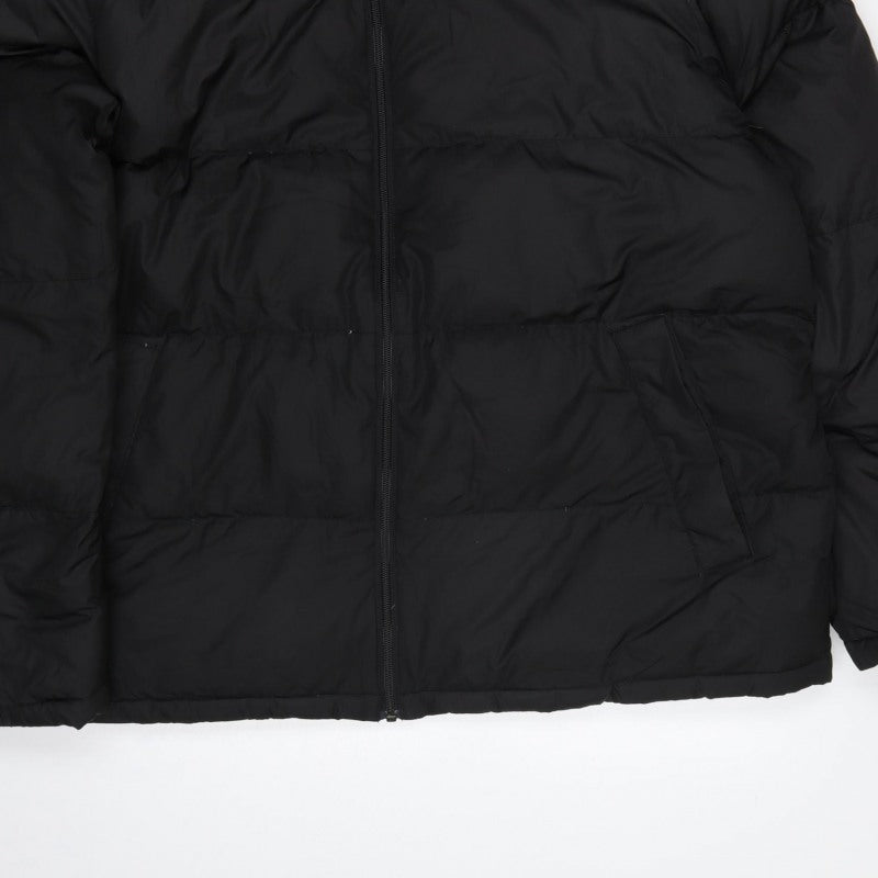Lands' End Women Black XL Hooded Down Puffer Jacket Quilted