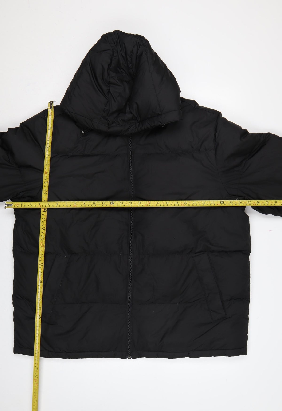 Lands' End Women Black XL Hooded Down Puffer Jacket Quilted
