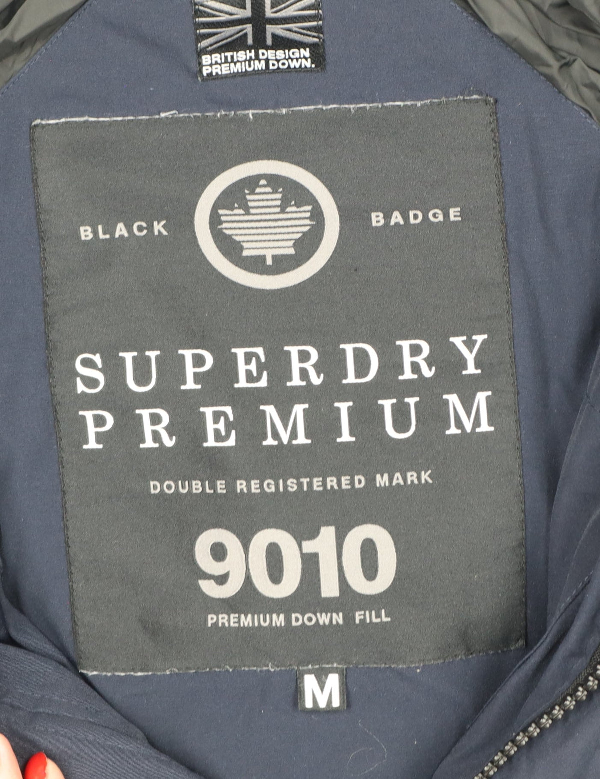 Superdry Men’s Navy M Premium 9010 Down Fur Hood Parka Jacket