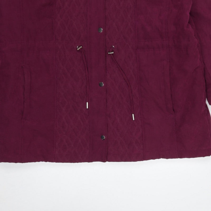 Bonmarché Women’s Purple Size 22 Hooded Parka Coat Insulated Mid-Length