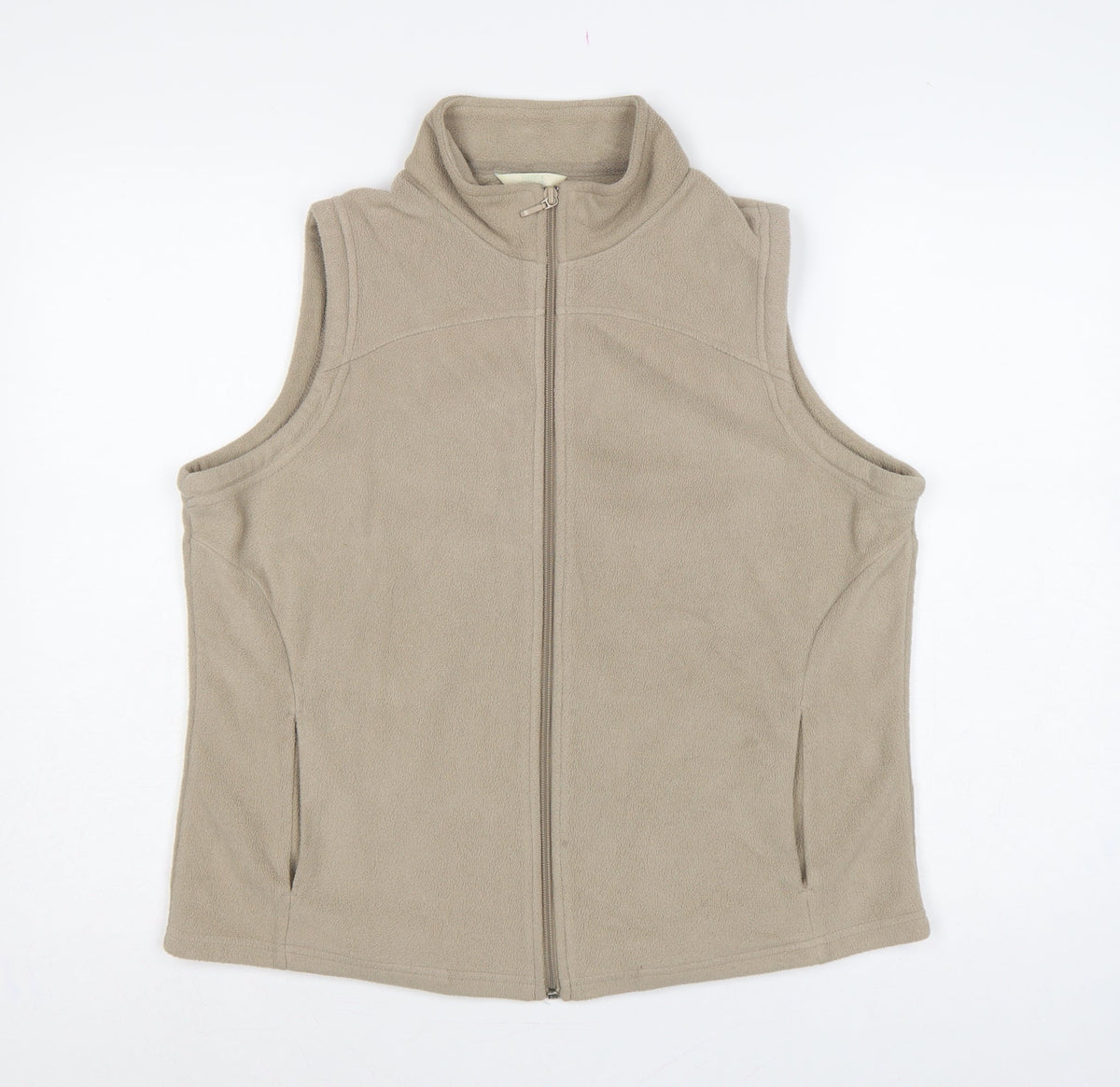 Marks & Spencer Women’s Beige UK 18 Fleece Zip Bodywarmer Waistcoat