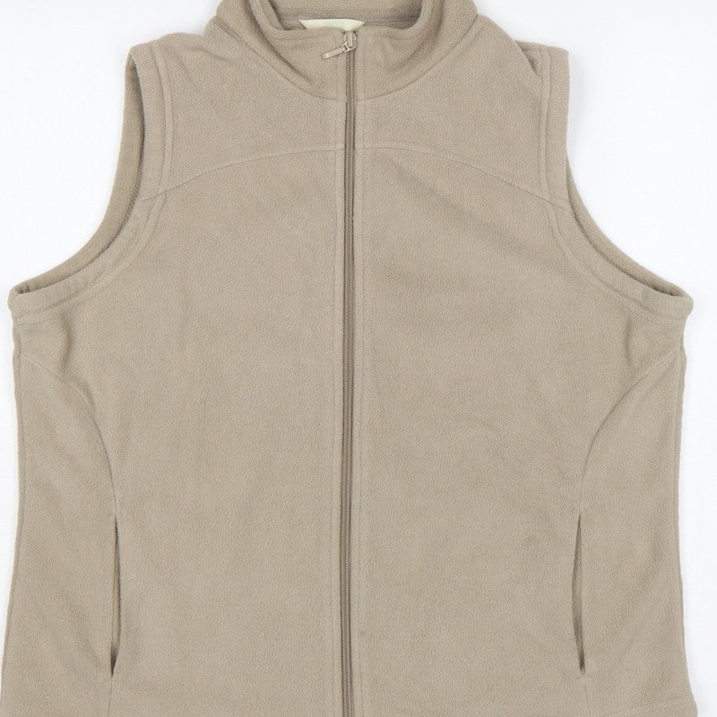Marks & Spencer Women’s Beige UK 18 Fleece Zip Bodywarmer Waistcoat