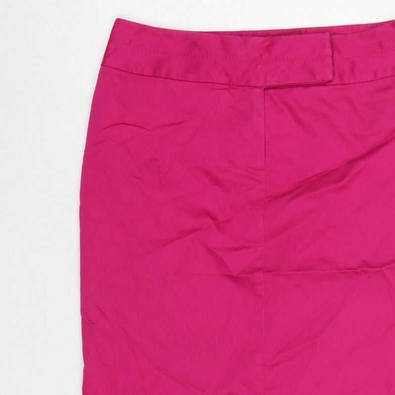 Oasis Women’s Pink UK 10 High Rise Pencil Knee Length Skirt