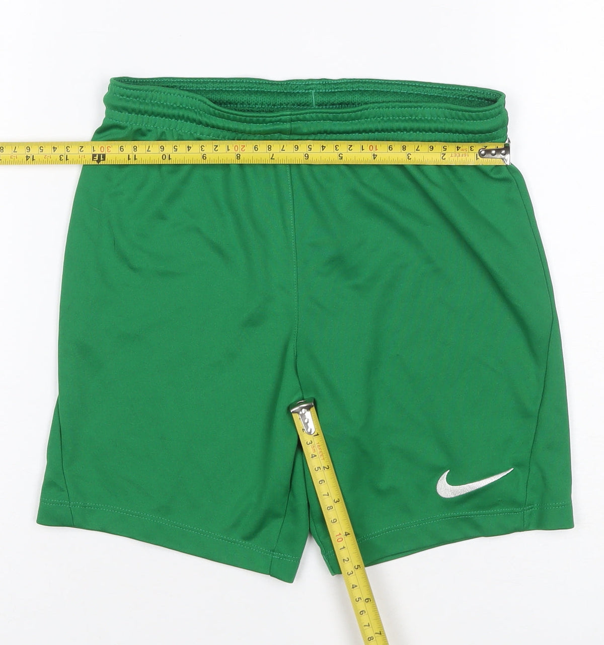 Nike Boys Green S 8-9 Years Dri-FIT Athletic Football Shorts
