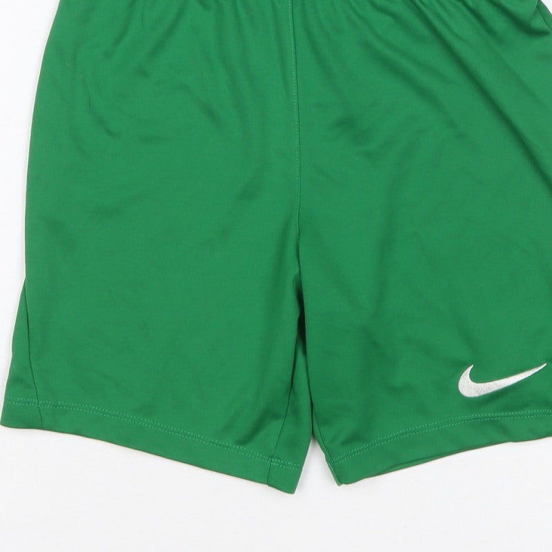 Nike Boys Green S 8-9 Years Dri-FIT Athletic Football Shorts