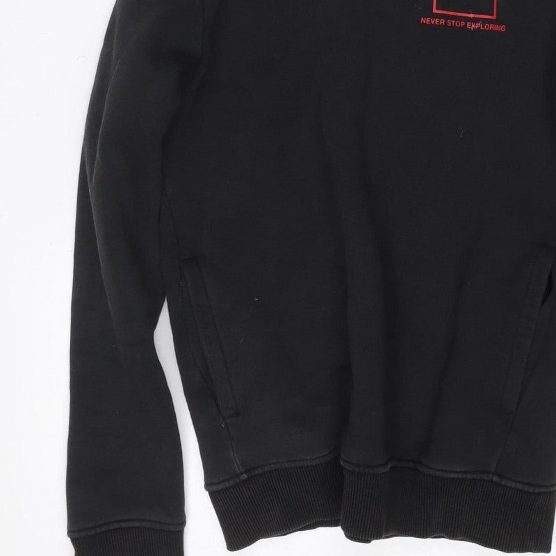 The North Face Boys Black XL Pullover Hoodie Graphic Logo Cotton Blend