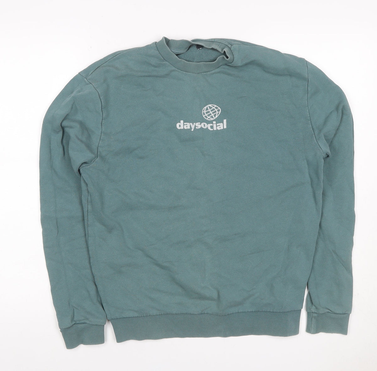ASOS DESIGN Women’s Green S Daysocial Logo Crew Neck Sweatshirt