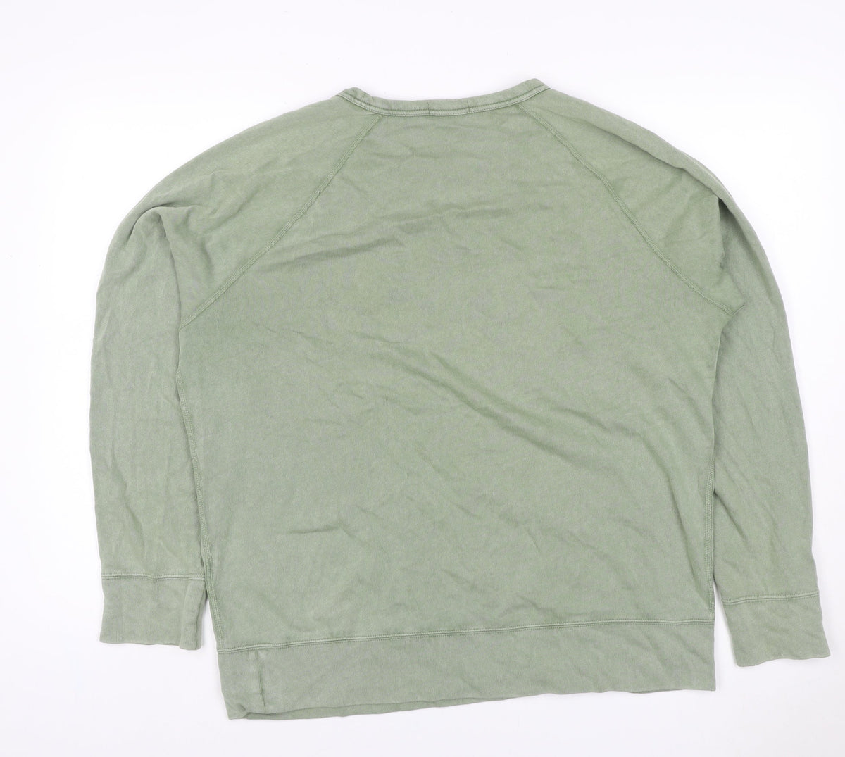 Polo Ralph Lauren Men Green L Logo Embroidered Crew Neck Pullover Sweatshirt