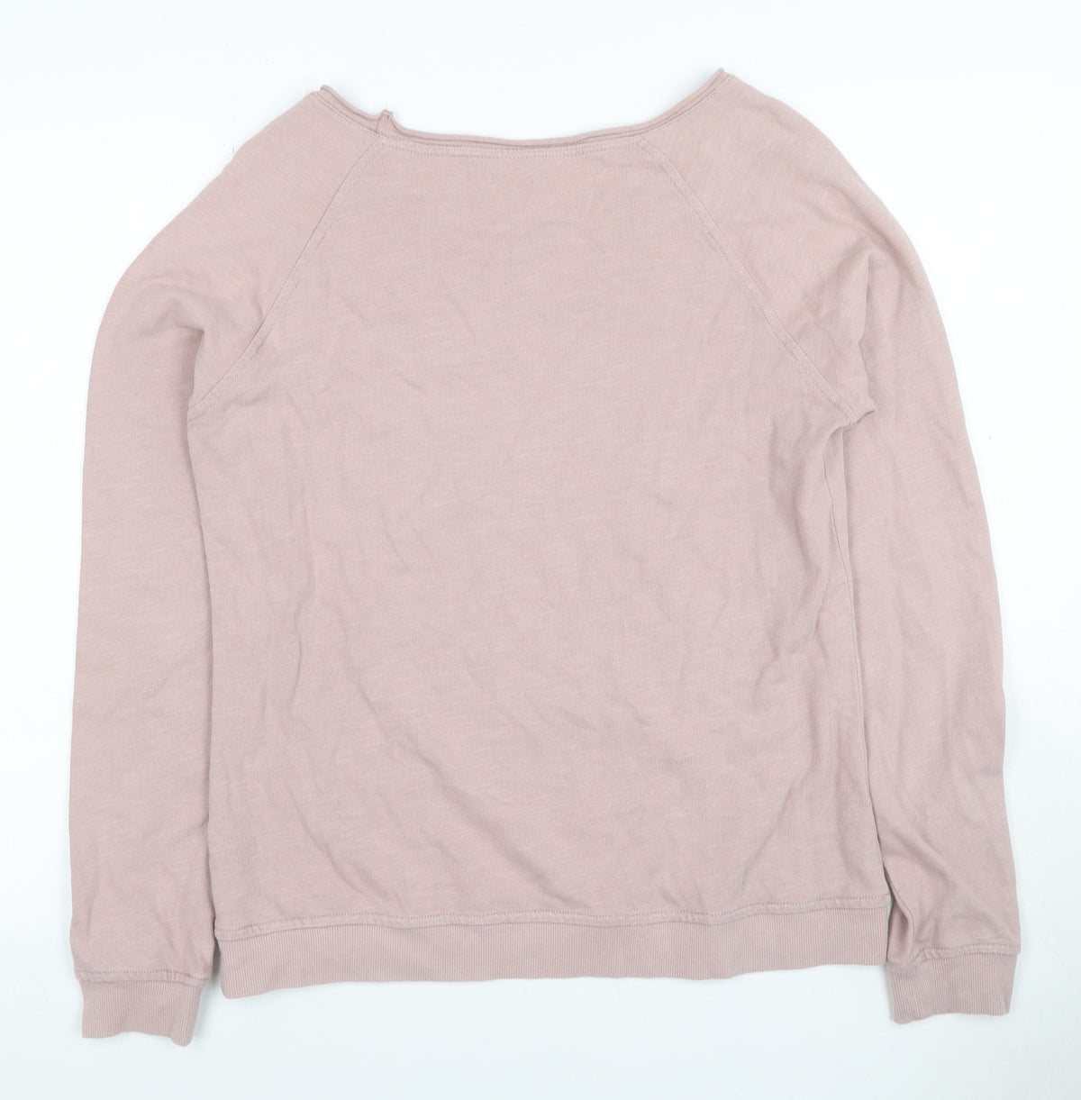 One Look Women’s Pink UK 12 Rhinestone Pullover Sweatshirt