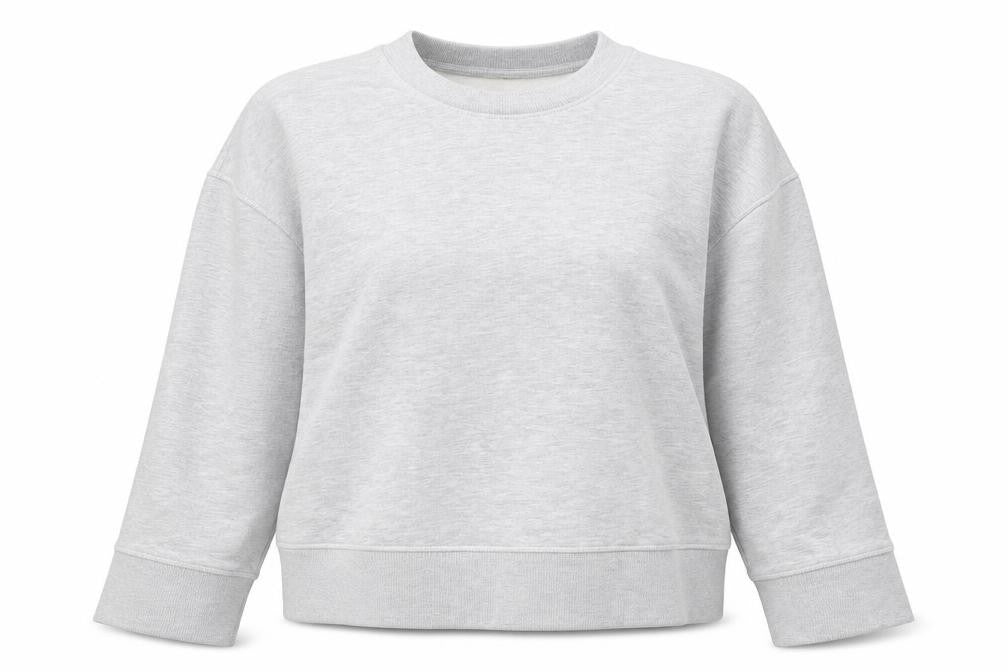 H&M Women’s Grey M Pullover Crew Neck Cotton Blend Sweatshirt
