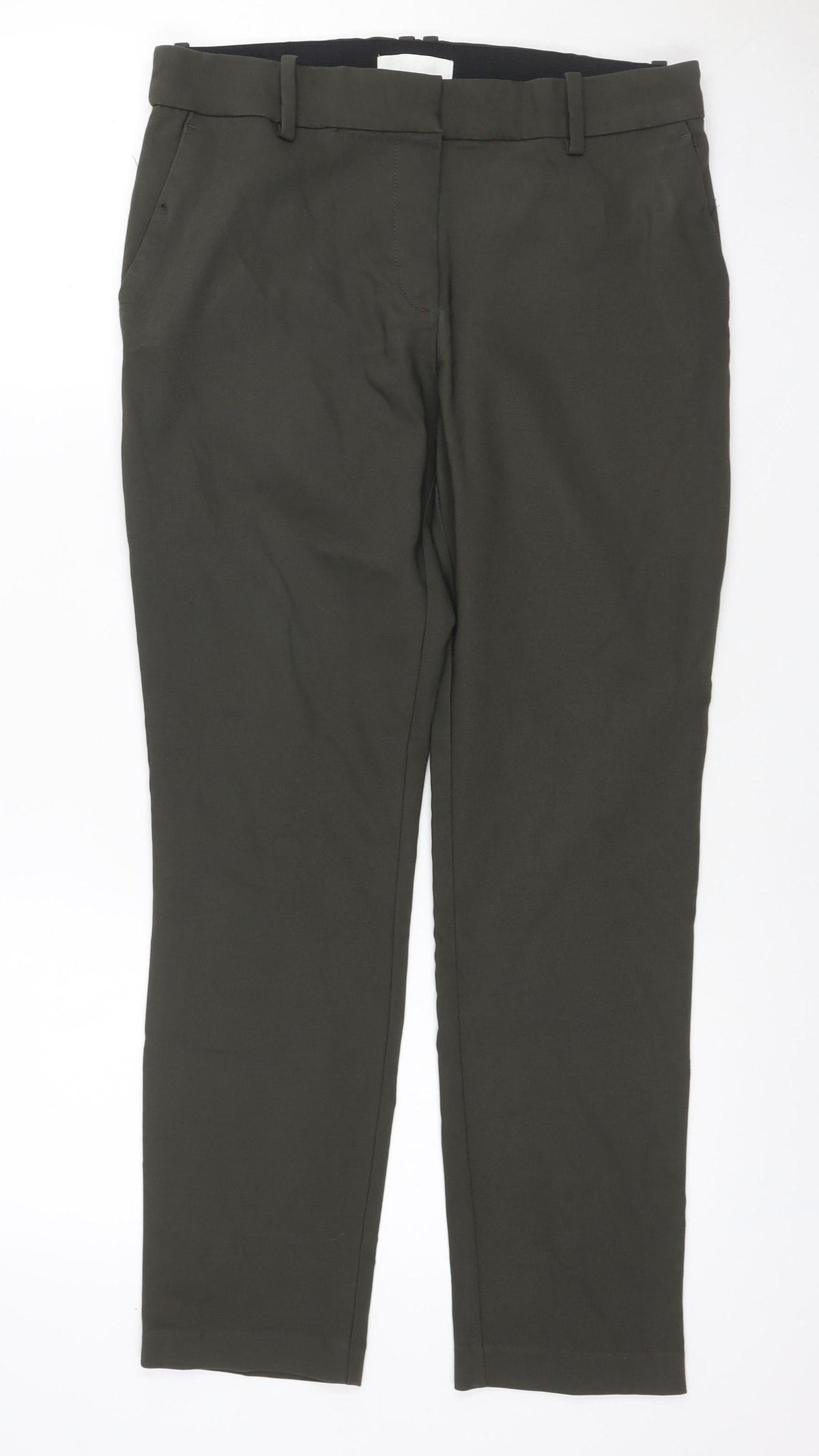 H&M Women’s Black UK 12 Straight Leg Elastic Waist Dress Trousers
