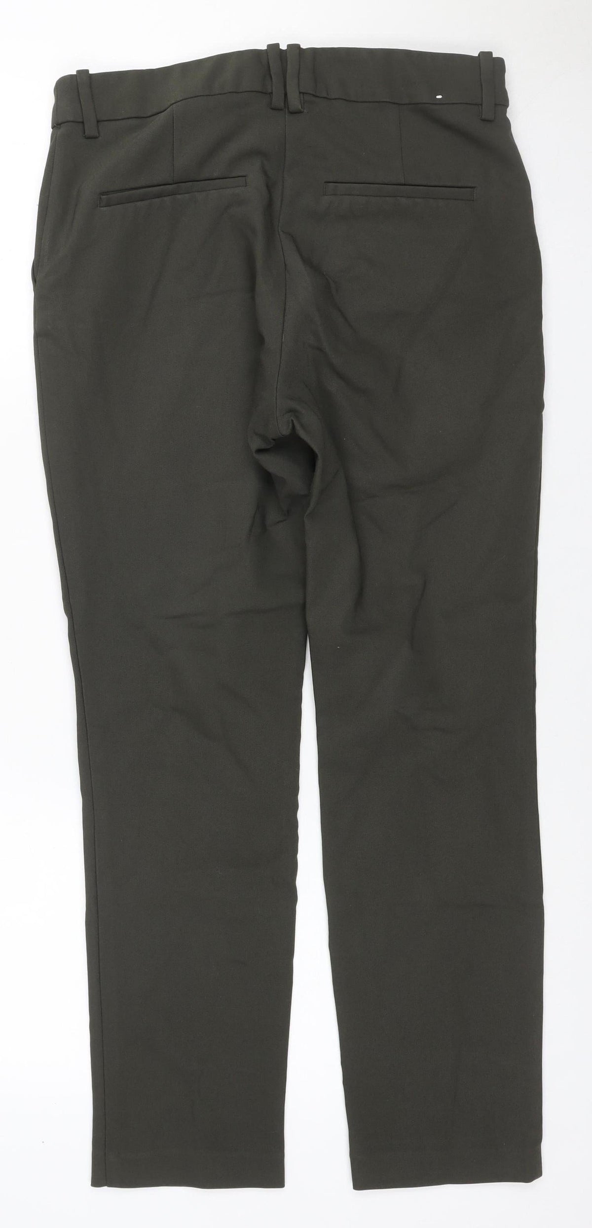 H&M Women’s Black UK 12 Straight Leg Elastic Waist Dress Trousers