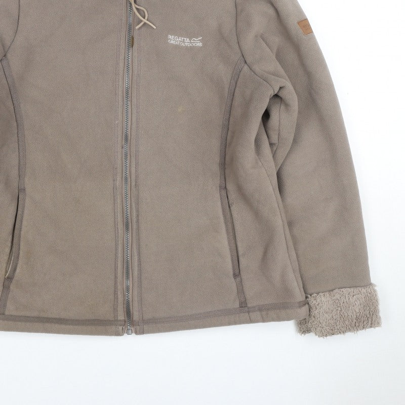 Regatta Women’s Brown Size 12 Fleece Sherpa Lined Full Zip Jacket