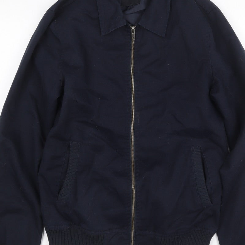 ASOS Men’s Blue S Bomber Jacket Full Zip Lined Casual