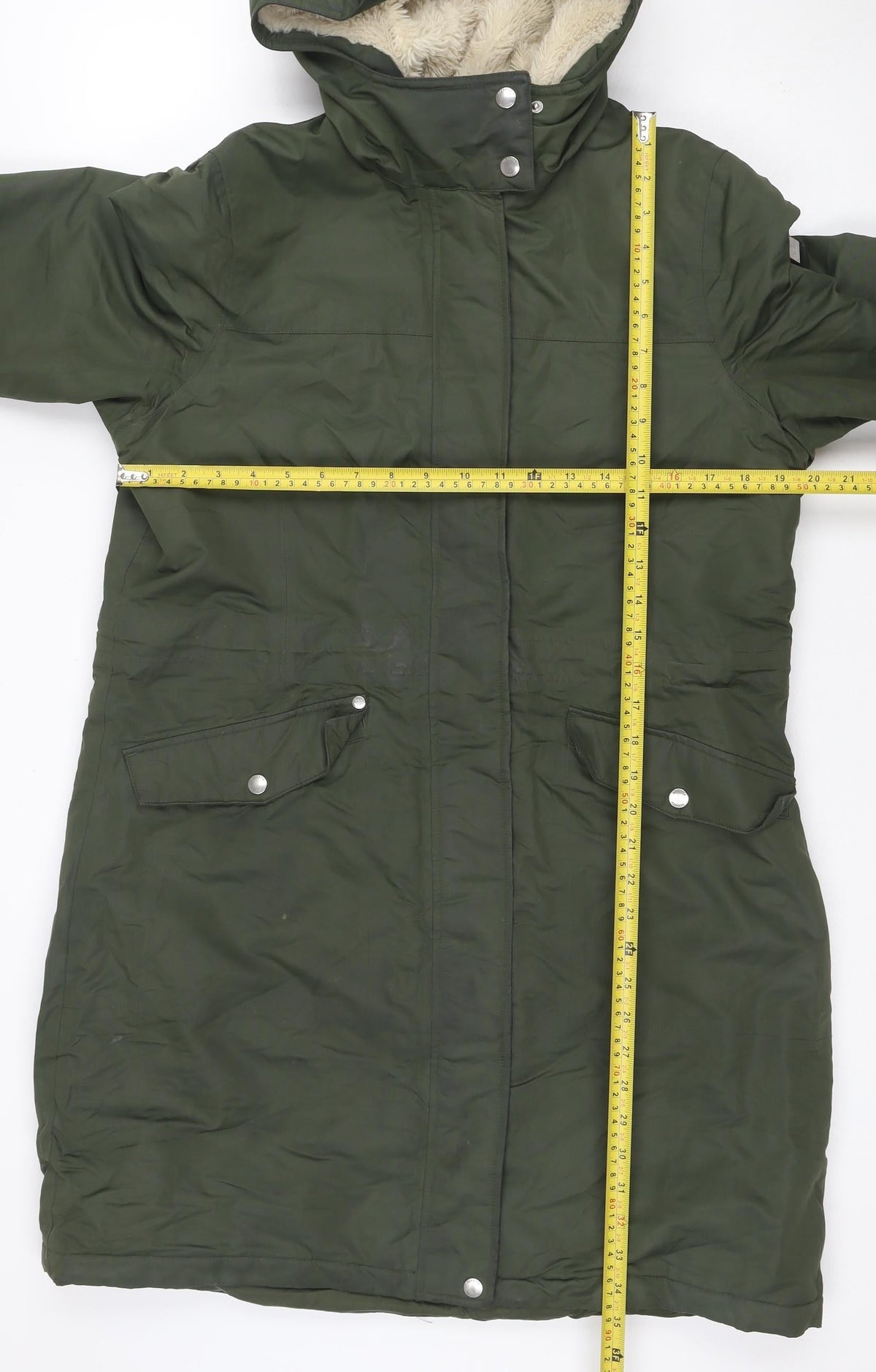 Regatta Women Green UK 14 Hooded Padded Parka Coat Faux Fur Lined