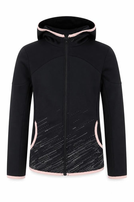 Decathlon Girls Black Pink Full Zip Sports Hoodie 10-11 Years