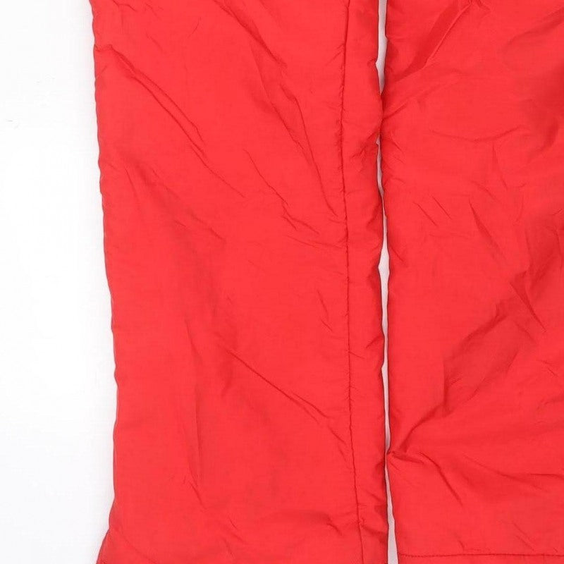 Alpina Women Red M Insulated Ski Snow Pants Zip Leg Pockets