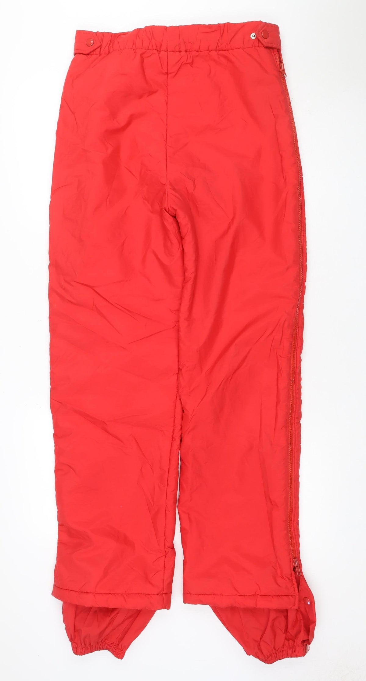 Alpina Women Red M Insulated Ski Snow Pants Zip Leg Pockets