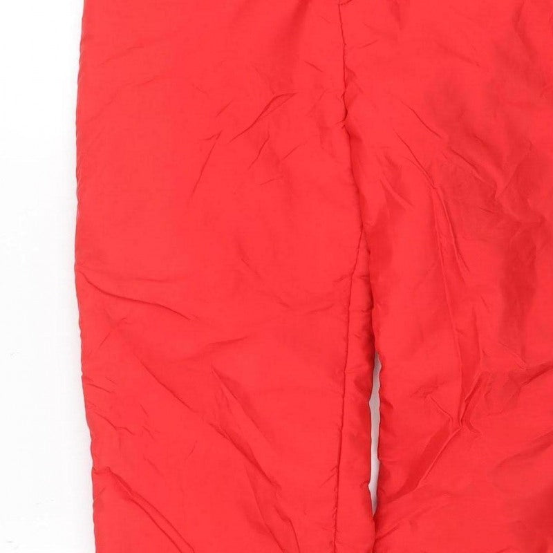 Alpina Women Red M Insulated Ski Snow Pants Zip Leg Pockets