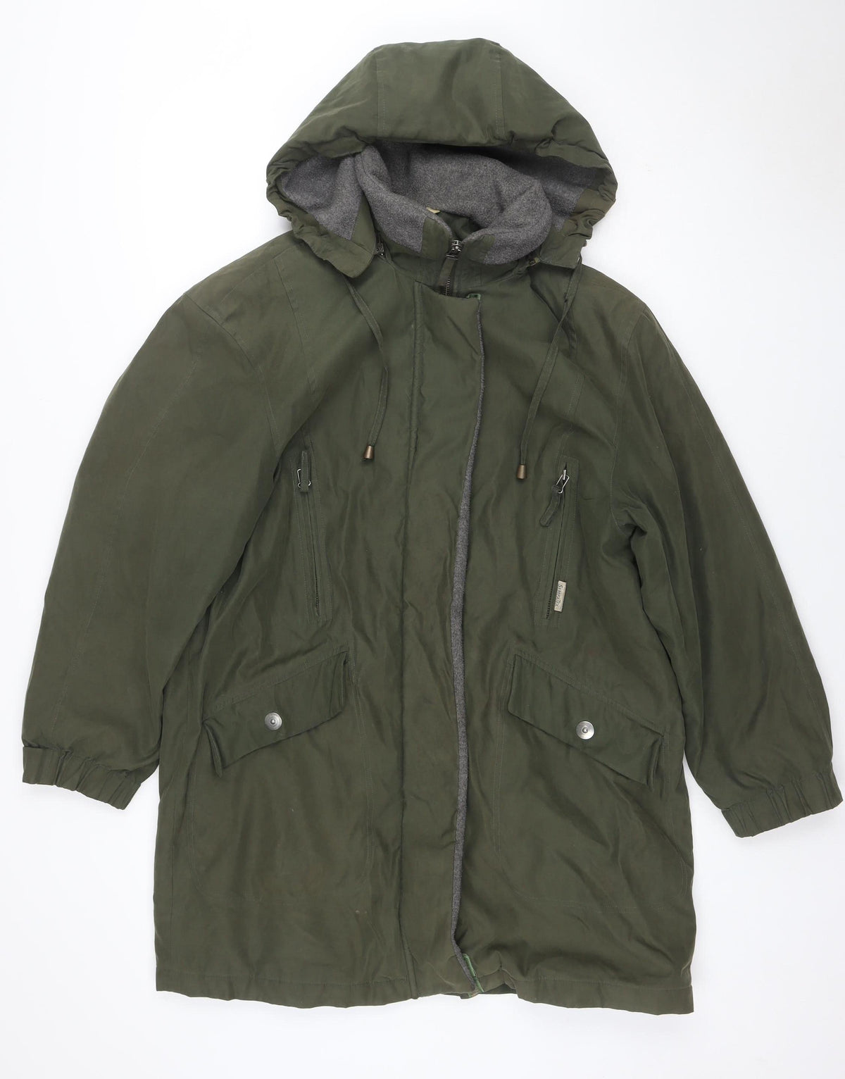 Marks and Spencer Women Green UK 12 Hooded 2-Part Parka Jacket