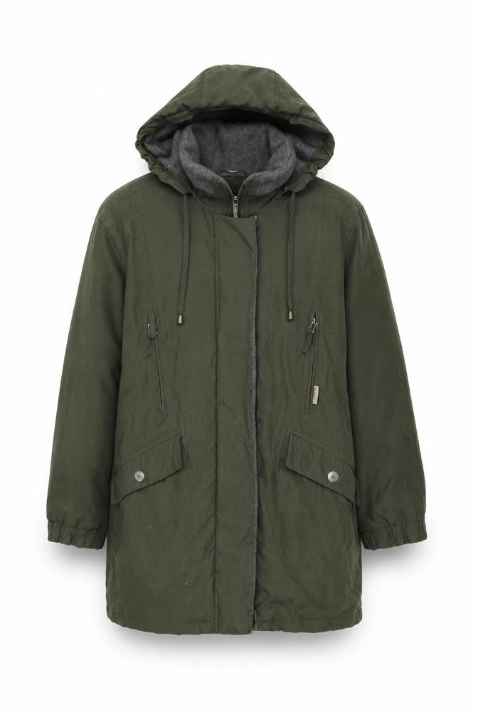 Marks and Spencer Women Green UK 12 Hooded 2-Part Parka Jacket